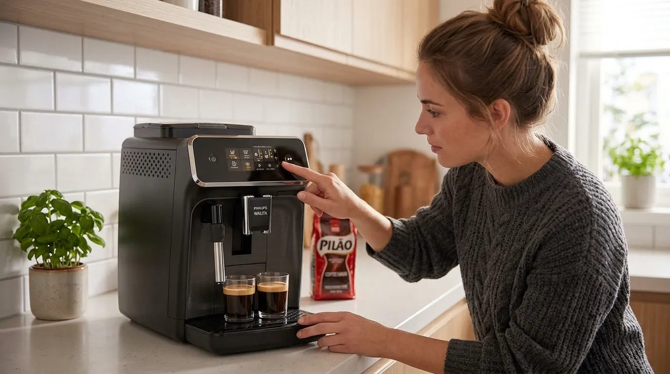 Manutenção e limpeza prática da cafeteira automática Philips Walita