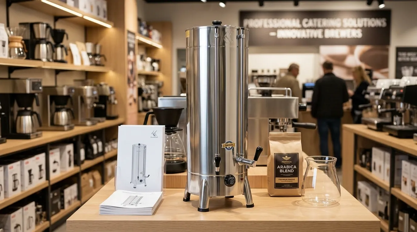 Cafeteira industrial com alta capacidade e eficiência